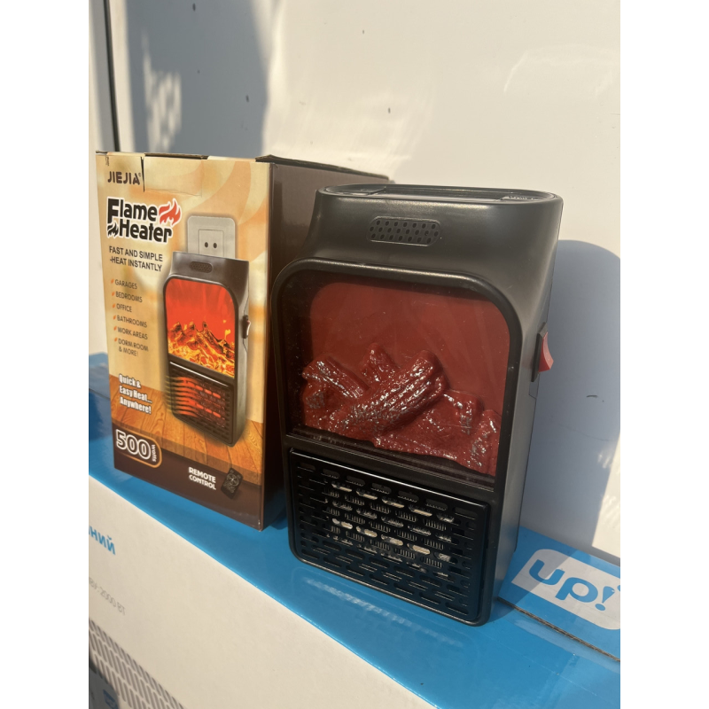 Портативний нагрівач Flame Heater з таймером, вимикачем і регулятором температури 500 Ватів